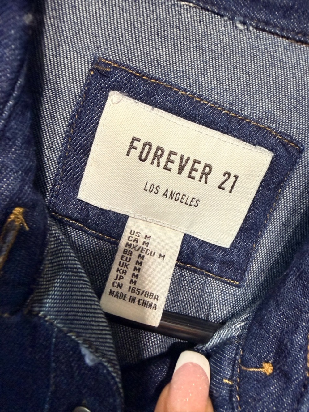 Forever 21 Dark Blue Denim Shirt Dress - Picture 6 of 7